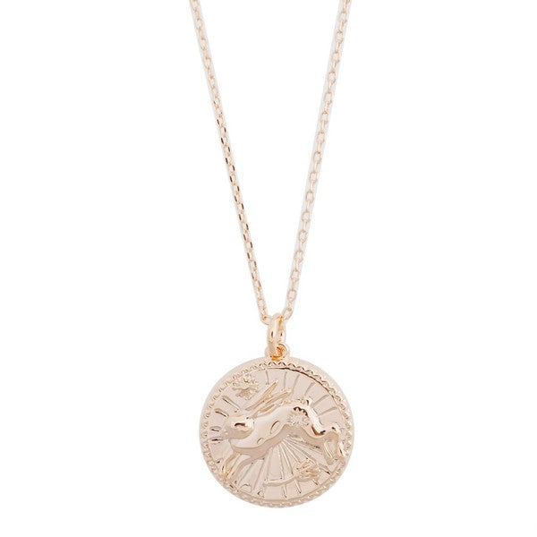 Chinese Zodiac Coin Necklace - Rabbit HONEYCAT Jewelry