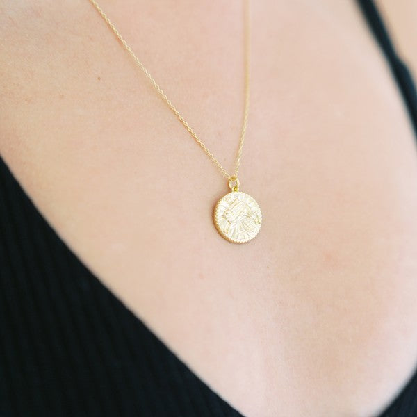 Chinese Zodiac Coin Necklace - Rabbit HONEYCAT Jewelry