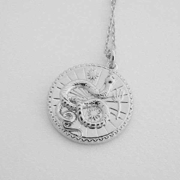 Chinese Zodiac Coin Necklace - Snake HONEYCAT Jewelry