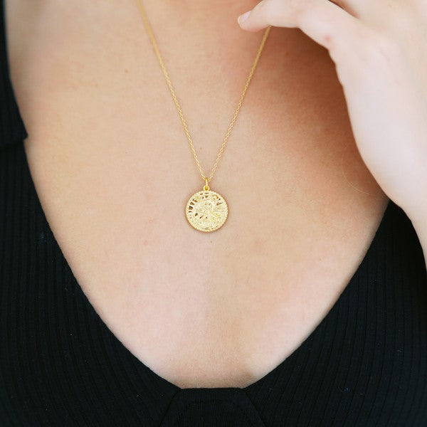 Chinese Zodiac Coin Necklace - Monkey HONEYCAT Jewelry