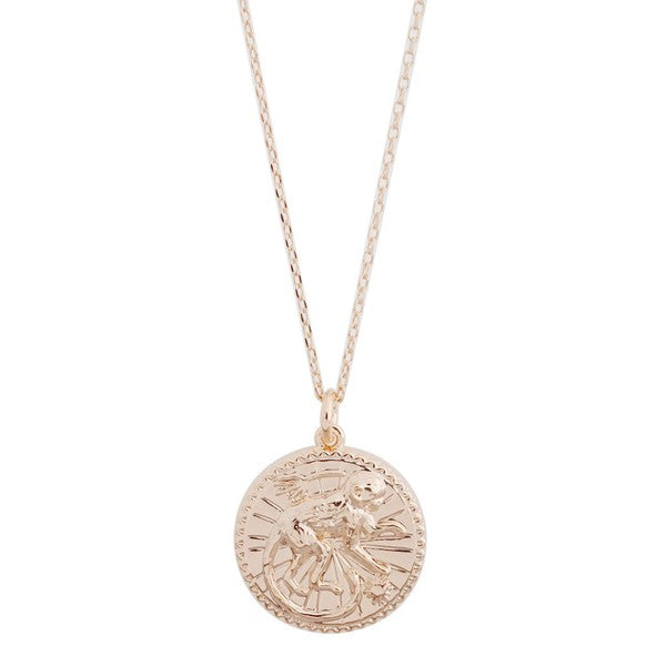 Chinese Zodiac Coin Necklace - Monkey HONEYCAT Jewelry