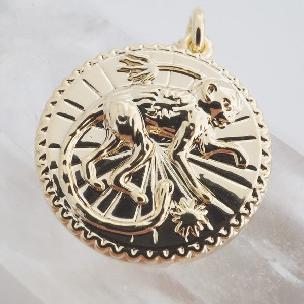 Chinese Zodiac Coin Necklace - Monkey HONEYCAT Jewelry