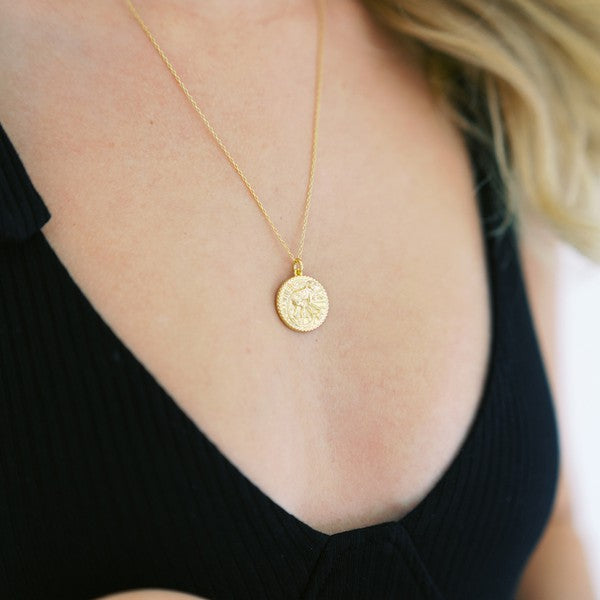 Chinese Zodiac Coin Necklace - Monkey HONEYCAT Jewelry