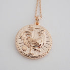 Chinese Zodiac Coin Necklace - Rooster HONEYCAT Jewelry