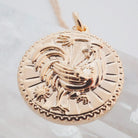 Chinese Zodiac Coin Necklace - Rooster HONEYCAT Jewelry