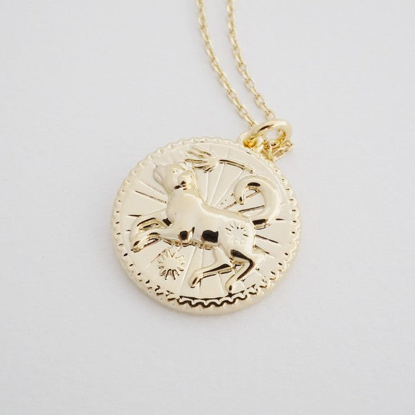 Chinese Zodiac Coin Necklace - Dog HONEYCAT Jewelry