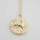 Chinese Zodiac Coin Necklace - Horse HONEYCAT Jewelry