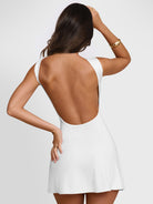 Backless Wide Strap Mini Dress Trendsi