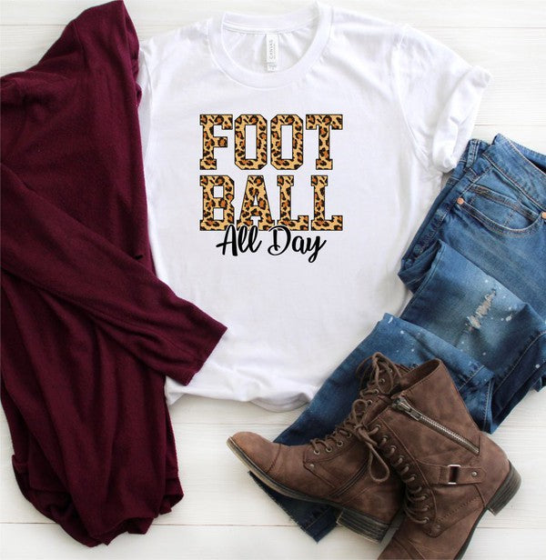 Football All Day Leopard Softstyle Tee Ocean and 7th