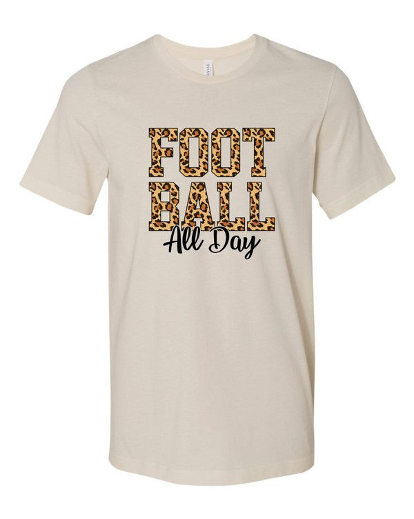Football All Day Leopard Softstyle Tee Ocean and 7th