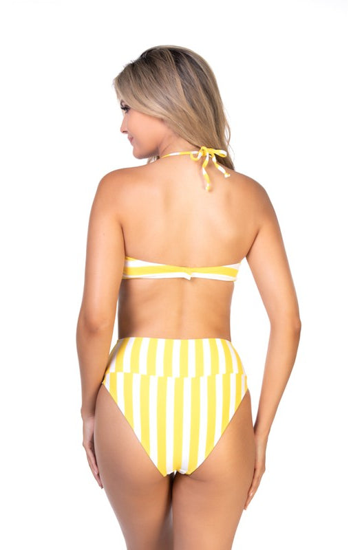 Stripped bandeau bikini set Beach Joy Bikini