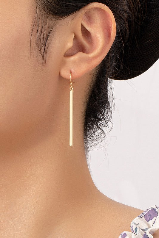 Minimalist match stick drop earrings LA3accessories