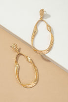 Statement hammered twisted metal hoop earrings LA3accessories