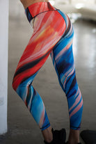 High Rise Watercolor Activewear Leggings Yelete