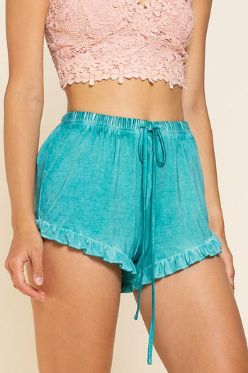 Light Weight Ruffle Trim Shorts POL