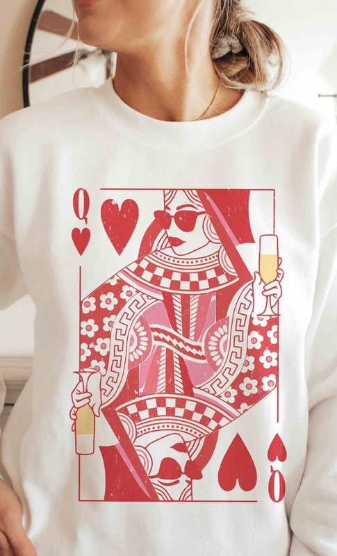 CHAMPAGNE QUEEN OF HEARTS Graphic Sweatshirt BLUME AND CO.