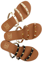 Three strap Studded Sandal Miami Shoe Wholesale