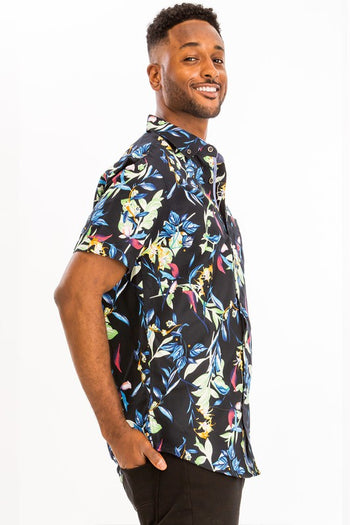 Weiv Hawaiian Print Button Down Shirt WEIV