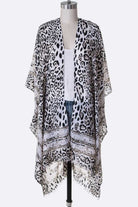 Cheetah Printed Raw Edge Kimono LA Jewelry Plaza