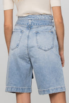 Self Belted Bermuda Denim Shorts Denim Lab USA