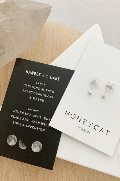 Crystal Baguette Studs HONEYCAT Jewelry