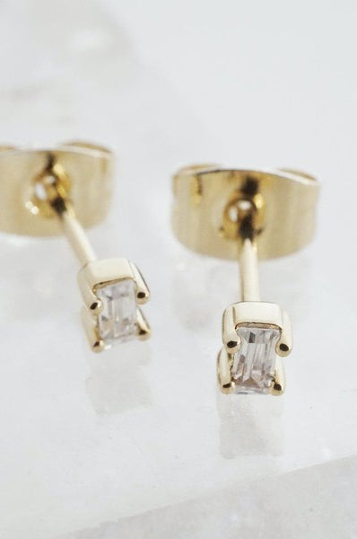 Crystal Baguette Studs HONEYCAT Jewelry