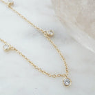 Crystal Bezel Stardust Necklace HONEYCAT Jewelry