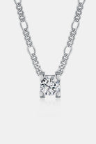 2 Carat Moissanite 925 Sterling Silver Pendant Necklace Trendsi