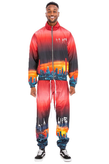 NYC LIFE LA LIFE PRINT WINDBREAK TRACK SUIT WEIV