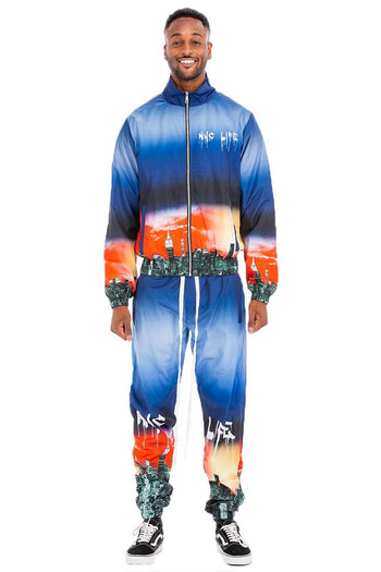 NYC LIFE LA LIFE PRINT WINDBREAK TRACK SUIT WEIV