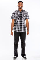 Mens Checkered Button Down Shirt WEIV