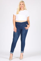 Plus Size High Waist Distressed Jeggings Pants Bagel