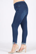 Plus Size High Waist Distressed Jeggings Pants Bagel