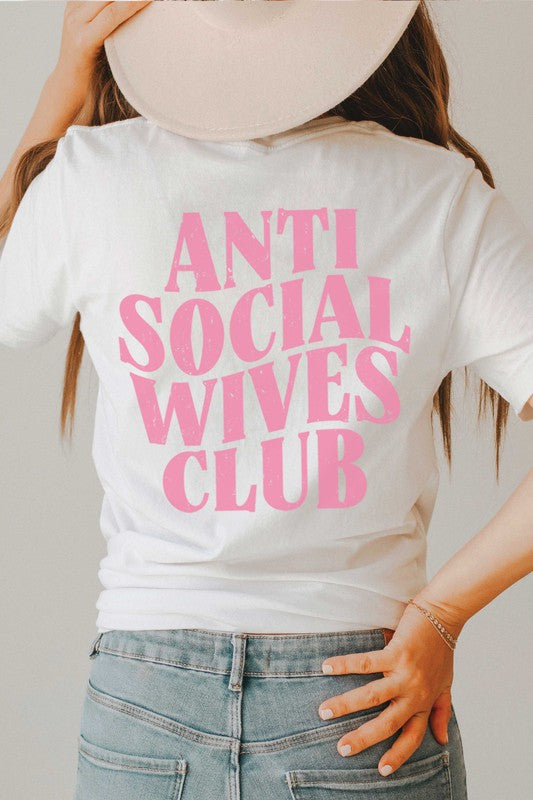 PLUS SIZE - FB ANTI SOCIAL WIVES CLUB Graphic Tee BLUME AND CO.