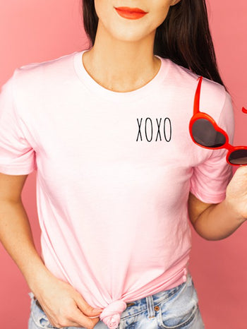 XOXO Pocket Tee Wildberry Waves