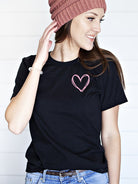 Heart Pocket Tee Wildberry Waves