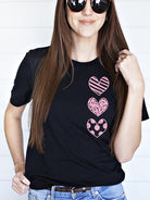 3 Heart Tee Wildberry Waves