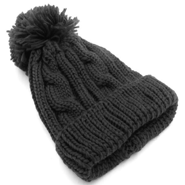 Everyday Black Pompom Beanie Accessories Boutique Simplified