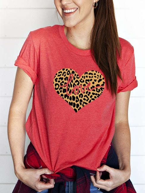 Leoaprd Love Tee Wildberry Waves