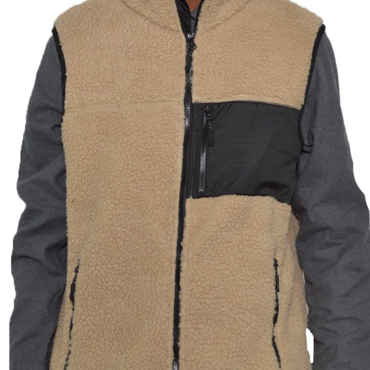 Padded Sherpa Fleece Vest WEIV