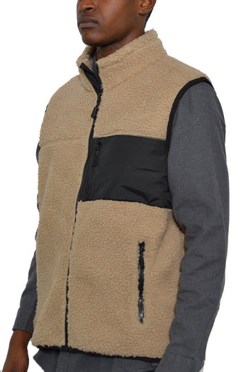 Padded Sherpa Fleece Vest WEIV