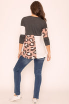 Leopard Color Block Tunic EG fashion
