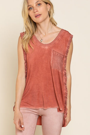 Criss-cross Lace-up Open Back Tank Top POL