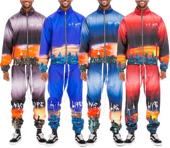 NYC LIFE LA LIFE PRINT WINDBREAK TRACK SUIT WEIV