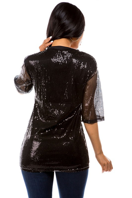 SEXY SEQUIN T-SHIRT By Claude