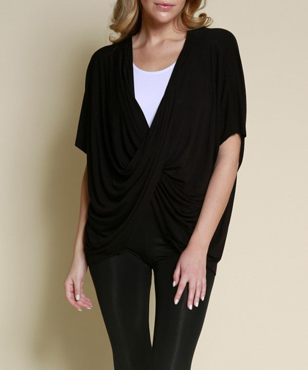 BAMBOO ONE SIZE WRAP TOP Fabina