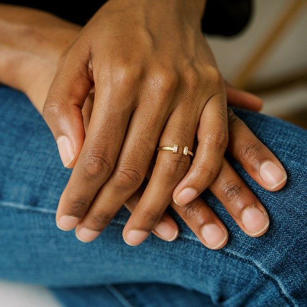 Stevie Adjustable Baguette Ring HONEYCAT Jewelry