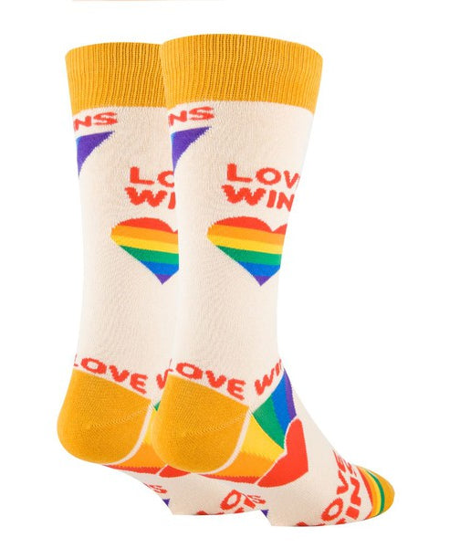 Love Wins - Men's Cotton Crew Funny Socks Oooh Yeah Socks