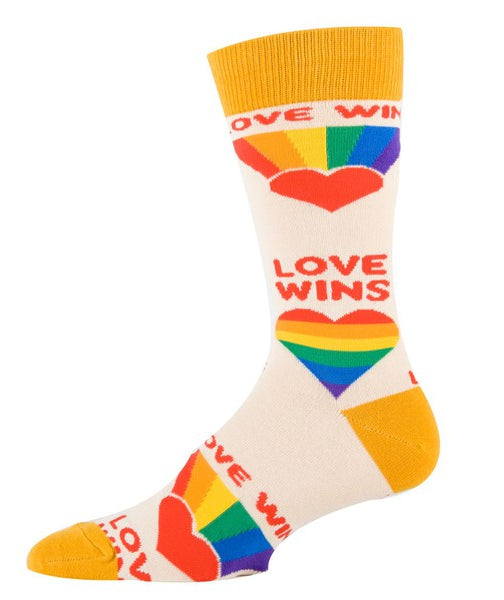 Love Wins - Men's Cotton Crew Funny Socks Oooh Yeah Socks