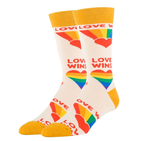 Love Wins - Men's Cotton Crew Funny Socks Oooh Yeah Socks